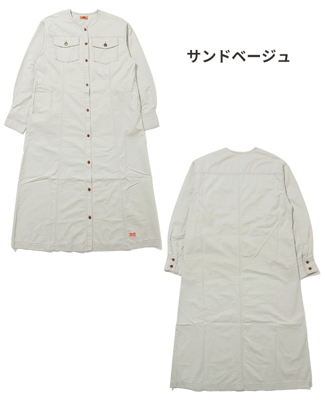 クリフメイヤー[公式] ノーカラーシャツワンピ LADYS W2434010