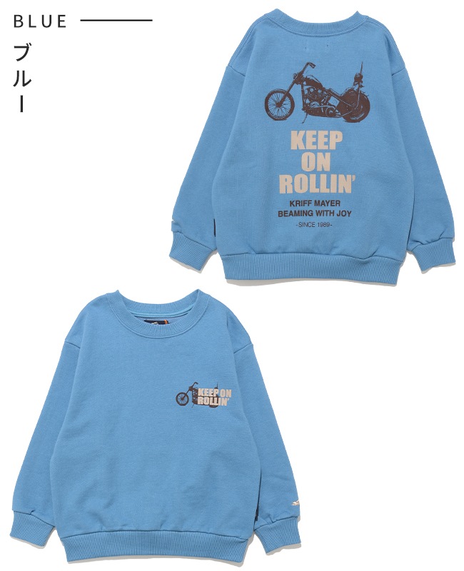 クリフメイヤー[公式] 速乾裏毛プリントクルー（バイク） KIDS J2617831