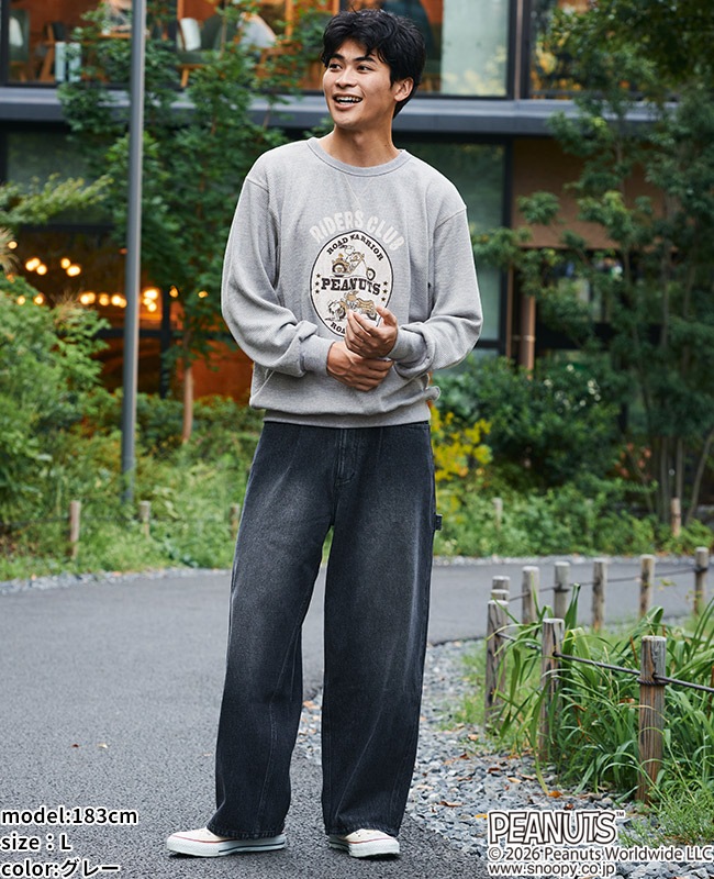 クリフメイヤー[公式] ハニカムサーマルスウェットT(スヌーピー) MENS 2627845