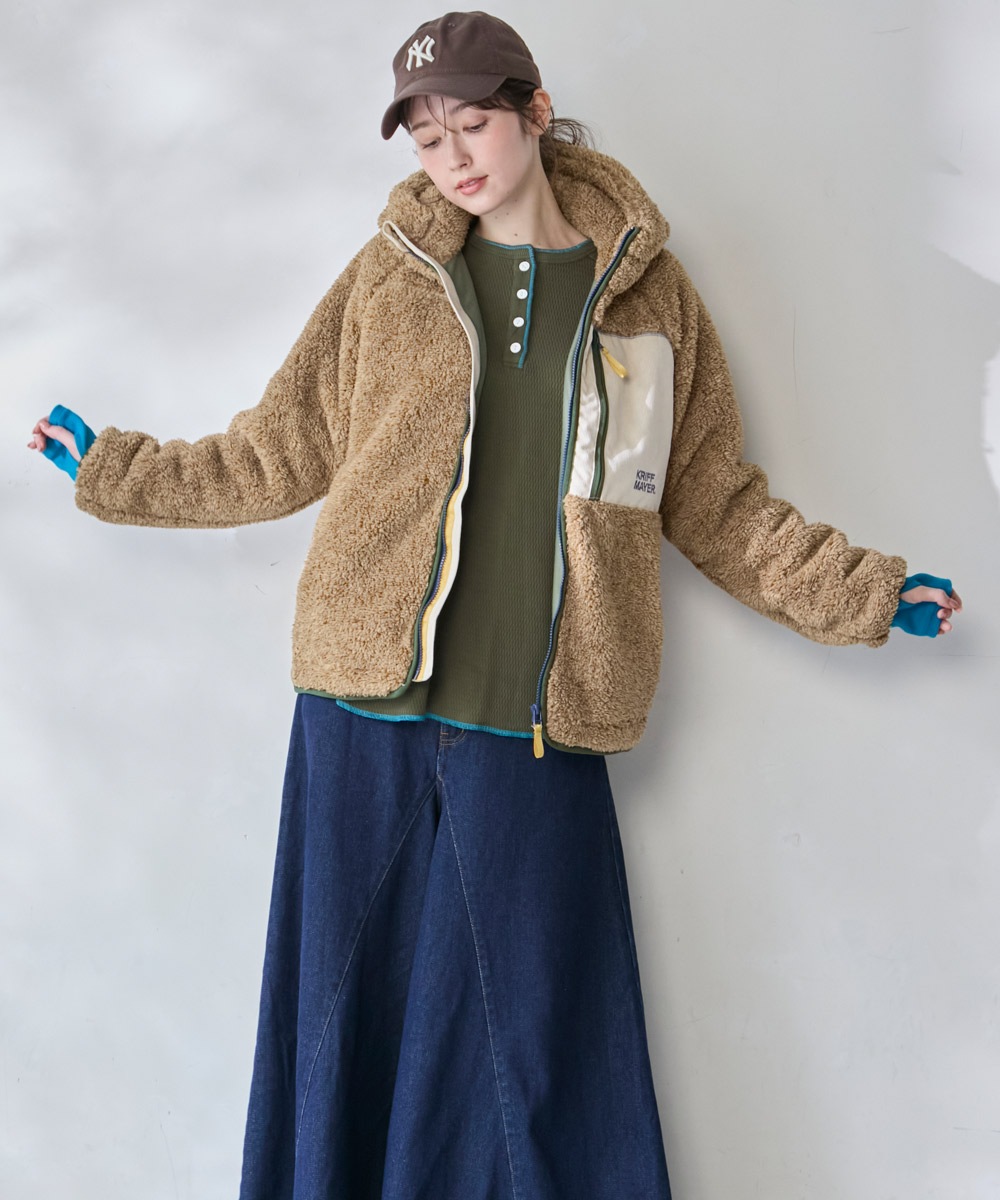 【予約販売※10月中旬以降お届け】クリフメイヤー[公式] シャギーボアフードJK LADYS W2614404