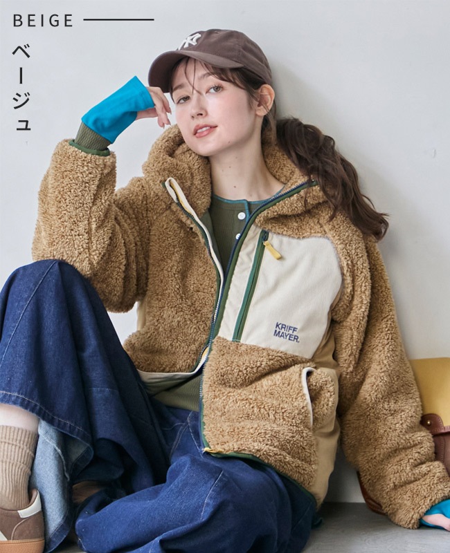 【予約販売※10月中旬以降お届け】クリフメイヤー[公式] シャギーボアフードJK LADYS W2614404