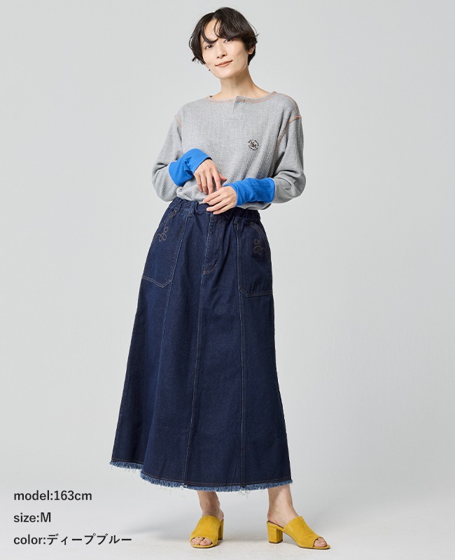 クリフメイヤー[公式] デニムウエスタンスカート LADYS W2534009