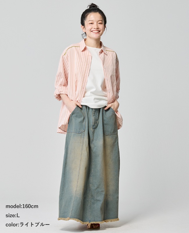 クリフメイヤー[公式] デニムウエスタンスカート LADYS W2534009