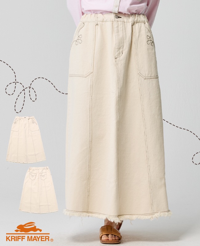 クリフメイヤー[公式] デニムウエスタンスカート LADYS W2534009