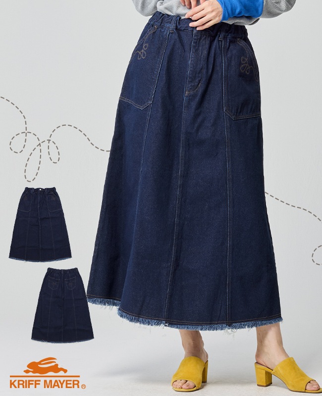 クリフメイヤー[公式] デニムウエスタンスカート LADYS W2534009