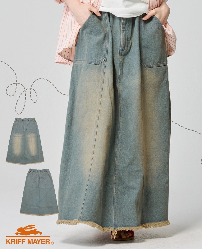 クリフメイヤー[公式] デニムウエスタンスカート LADYS W2534009