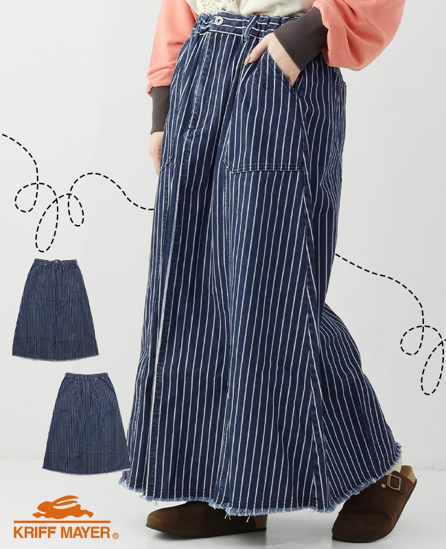 クリフメイヤー[公式] デニムウエスタンスカート LADYS W2534009