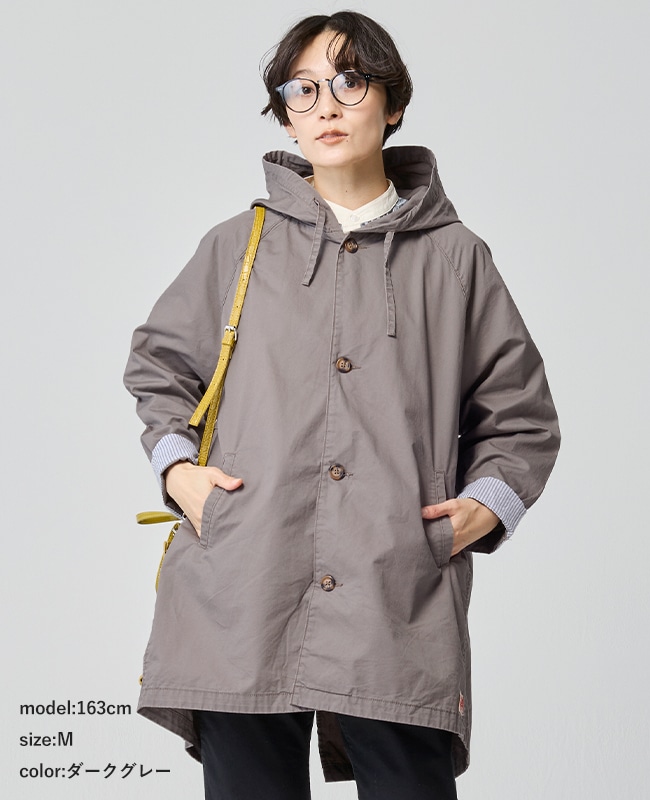 クリフメイヤー[公式] ミディアム丈フードトレンチコート LADYS W2534006