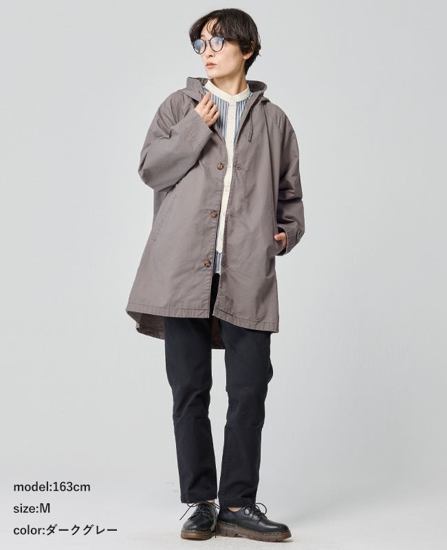 クリフメイヤー[公式] ミディアム丈フードトレンチコート LADYS W2534006