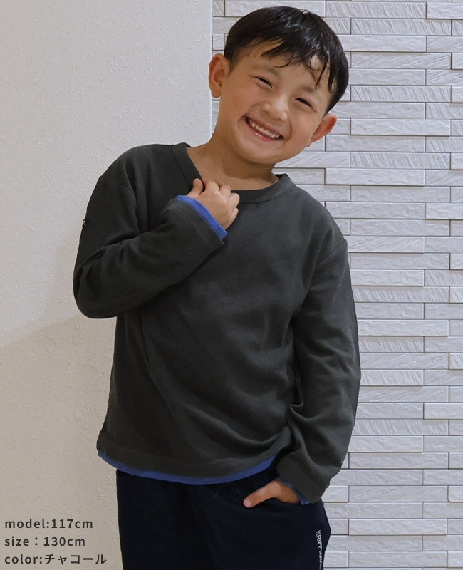 クリフメイヤー[公式] Wフェイス配色ロンT KIDS J2617821