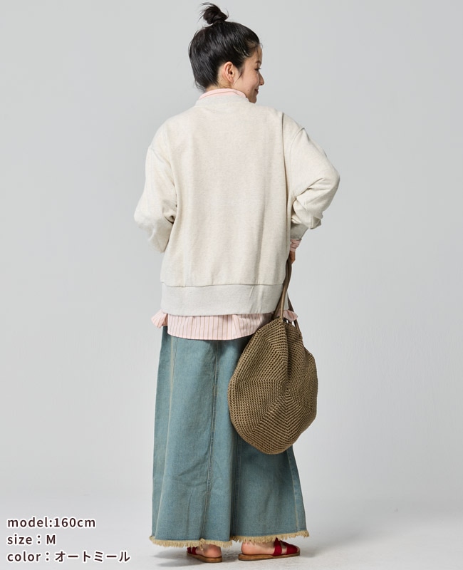 クリフメイヤー[公式] のび~る裏毛ハーフZIPスウェット LADYS W2537813