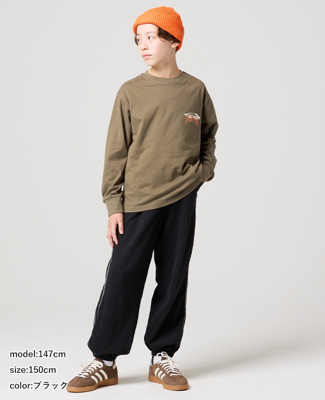 クリフメイヤー[公式] 裏起毛カットデニムラインパンツ KIDS J2617106