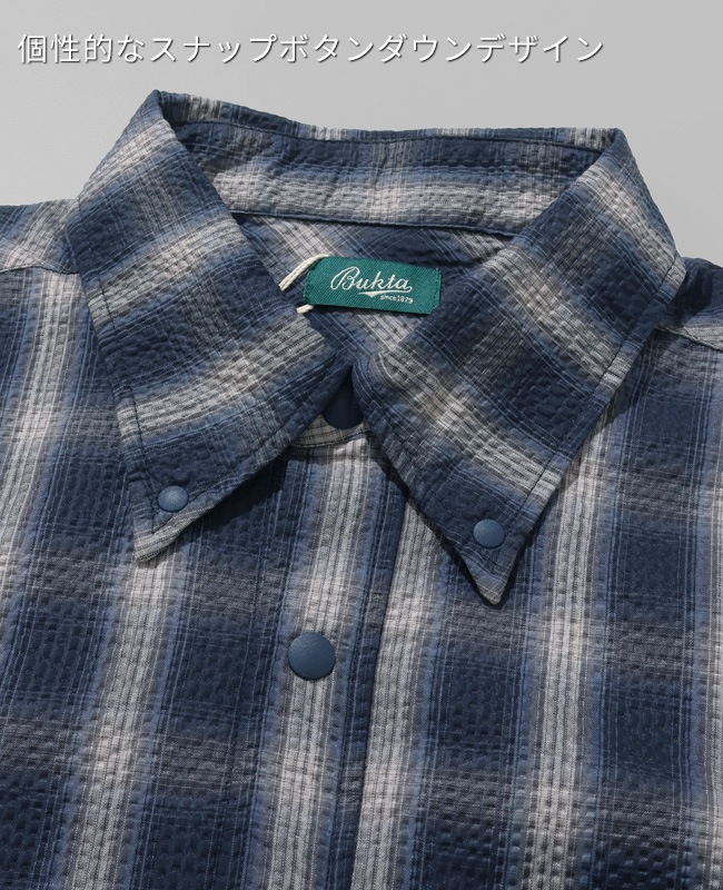 Bukta スナップボタン5分袖シャツ MENS BU2545134