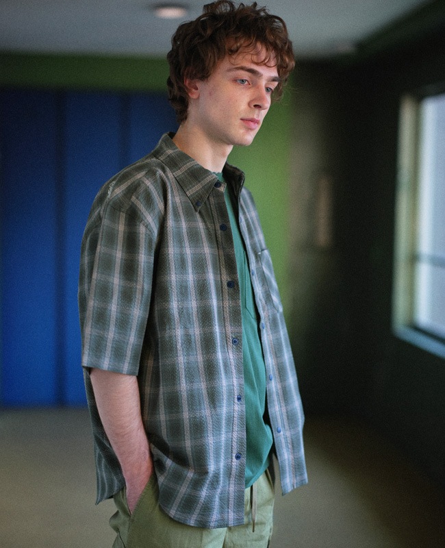 Bukta スナップボタン5分袖シャツ MENS BU2545134