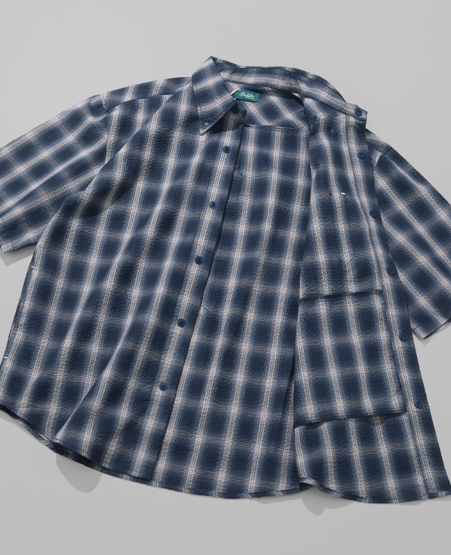 Bukta スナップボタン5分袖シャツ MENS BU2545134