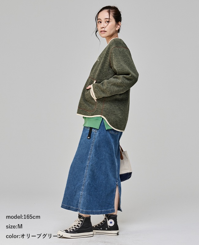 クリフメイヤー[公式] ニットフリースカーデ LADYS W2525123