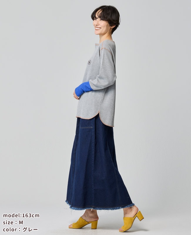 クリフメイヤー[公式] ハニカムワッフル袖切替ロンT LADYS W2537818