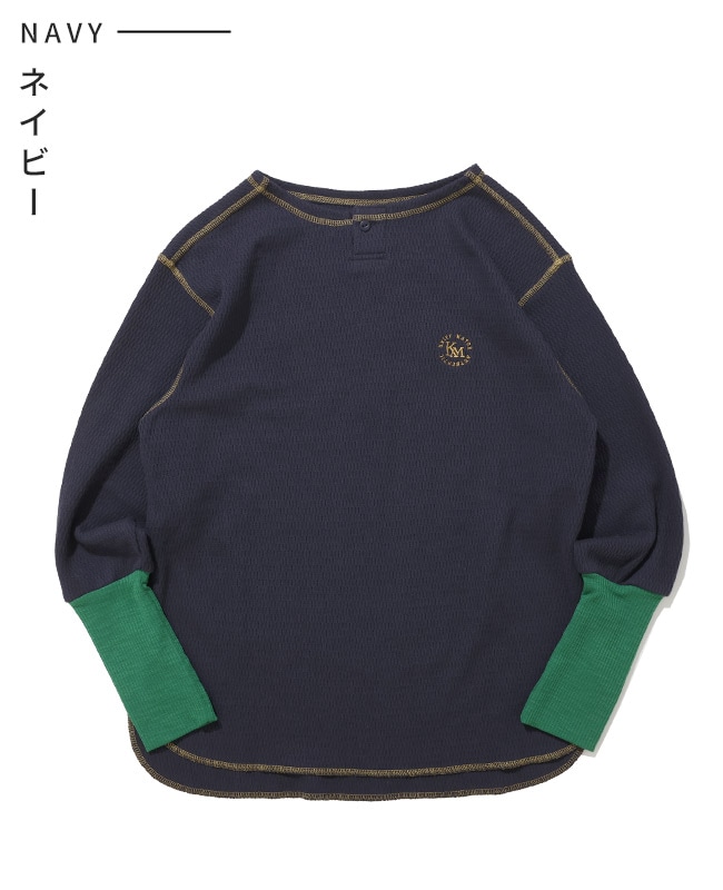 クリフメイヤー[公式] ハニカムワッフル袖切替ロンT LADYS W2537818