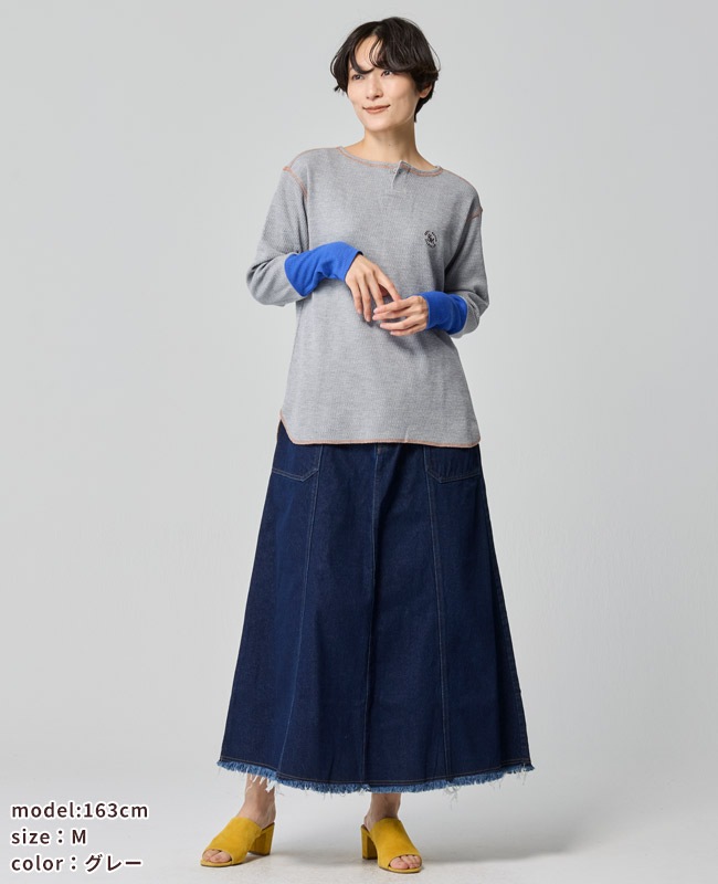 クリフメイヤー[公式] ハニカムワッフル袖切替ロンT LADYS W2537818