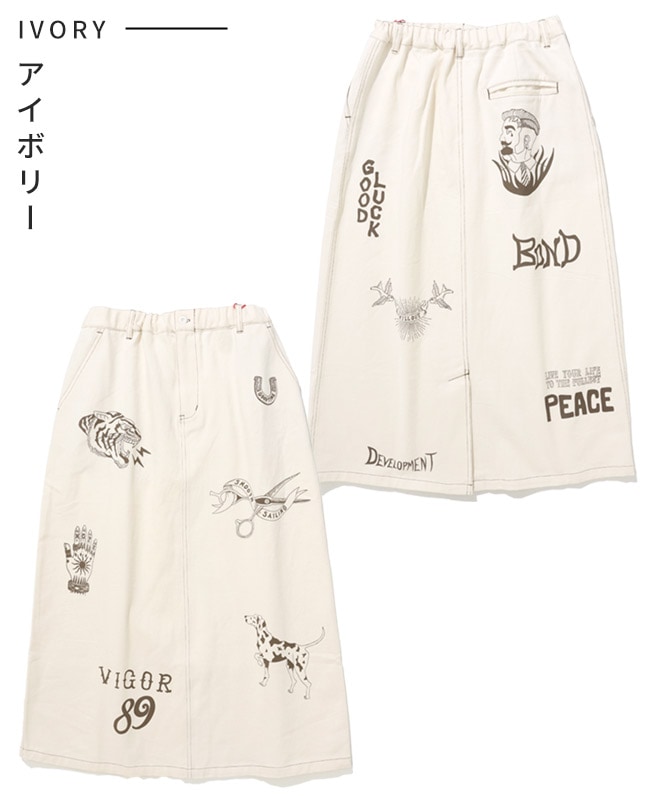 クリフメイヤー[公式] レタリングスカート LADYS W2515127