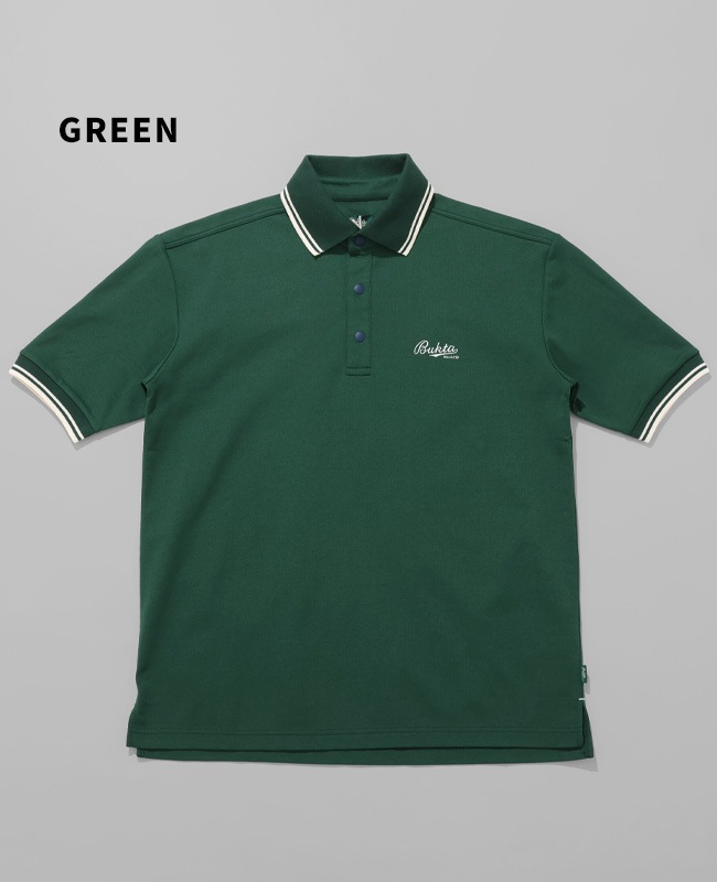 Bukta 速乾ラインリブ5分袖ポロシャツ MENS BU2545135