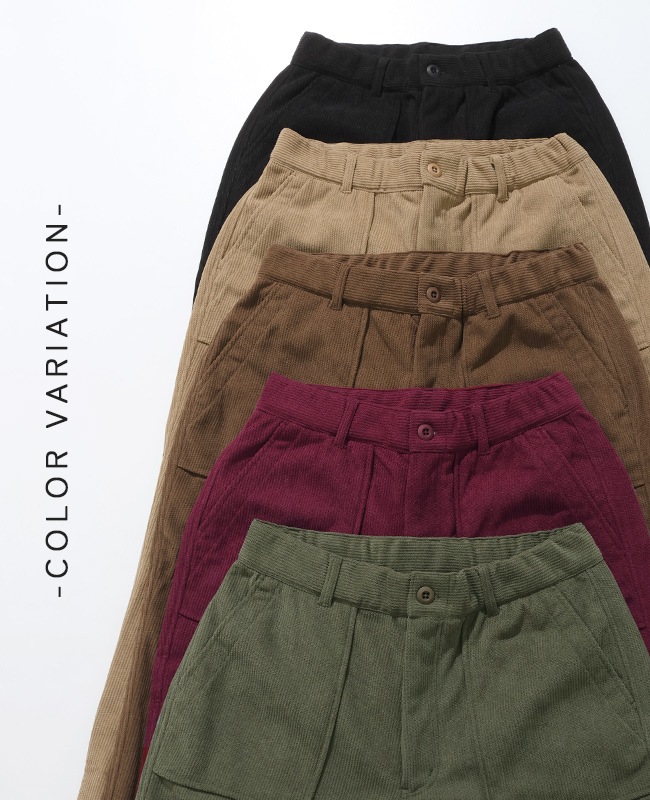 クリフメイヤー[公式] 裏フリースコーデュロイベイカーパンツ LADYS W2515126