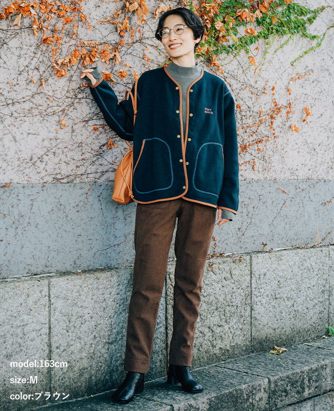 クリフメイヤー[公式] 裏フリースコーデュロイベイカーパンツ LADYS