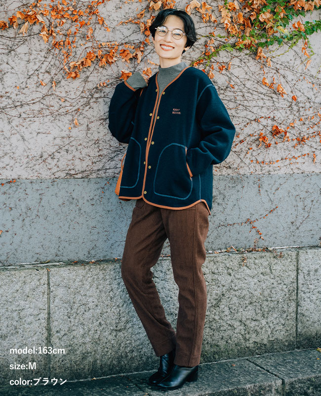 クリフメイヤー[公式] 裏フリースコーデュロイベイカーパンツ LADYS