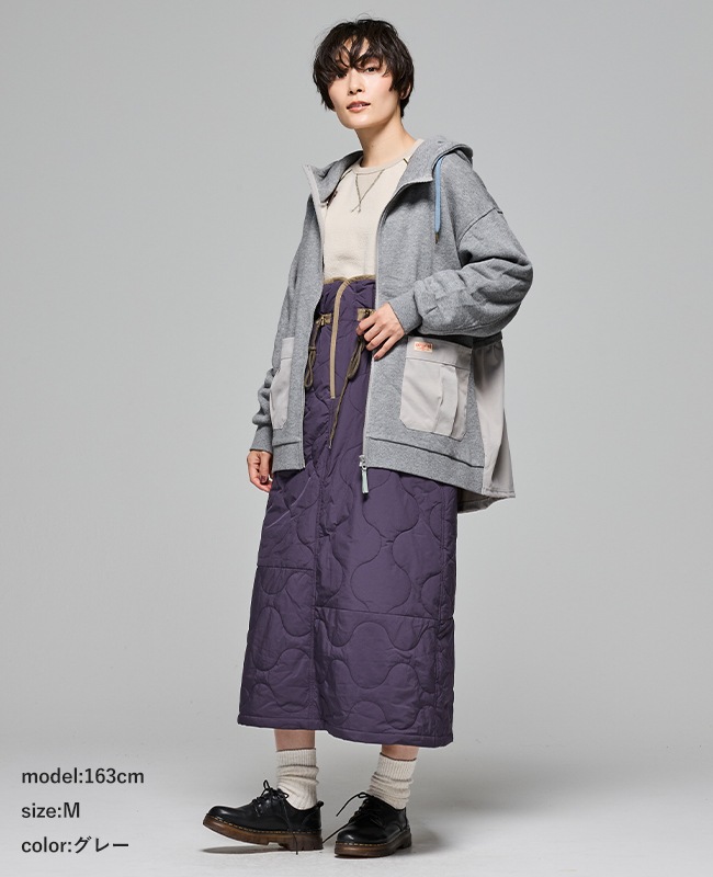 クリフメイヤー[公式] 異素材切替ざっくり裏毛ジャケット LADYS W2517826