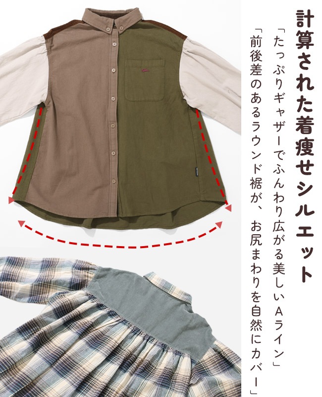 クリフメイヤー[公式] ビエラギャザーシャツ LADYS W2616311