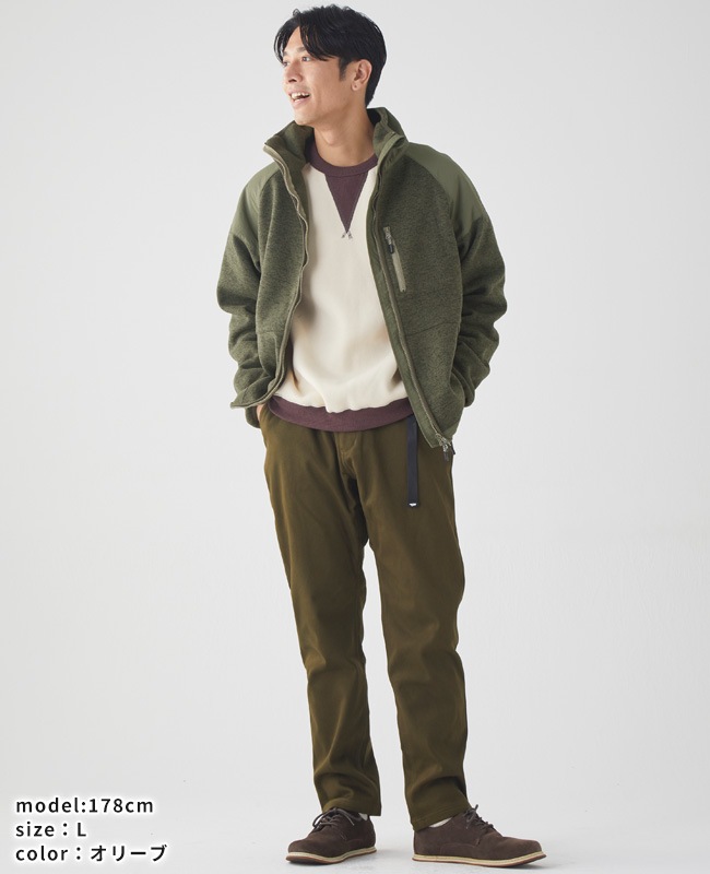クリフメイヤー[公式] ニットフリーススタンドジャケット MENS 2425105
