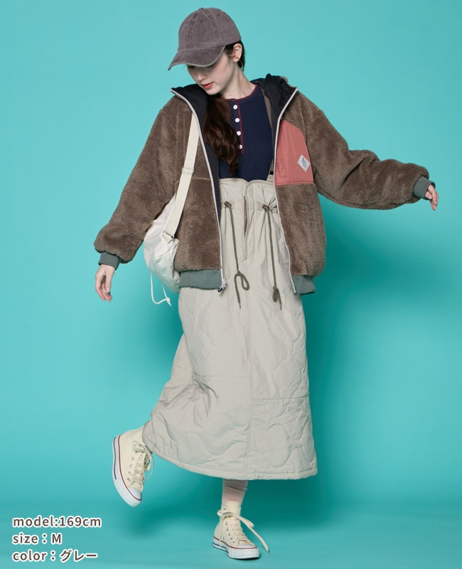 クリフメイヤー[公式] ミリタリーキルトサスペンダースカート LADYS W2515124