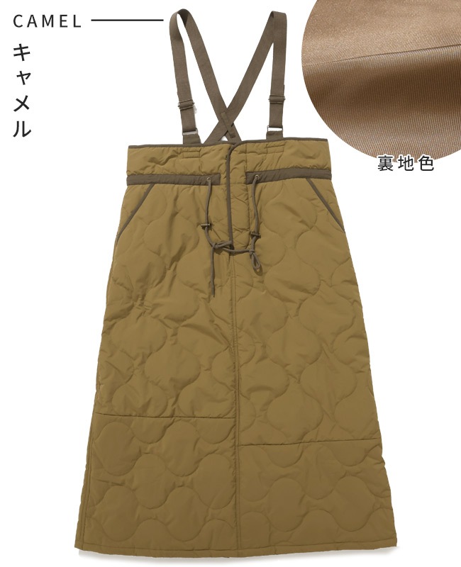 クリフメイヤー[公式] ミリタリーキルトサスペンダースカート LADYS W2515124