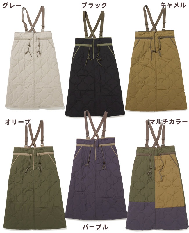 キルトページ クリフメイヤー[公式] ミリタリーキルトサスペンダースカート LADYS