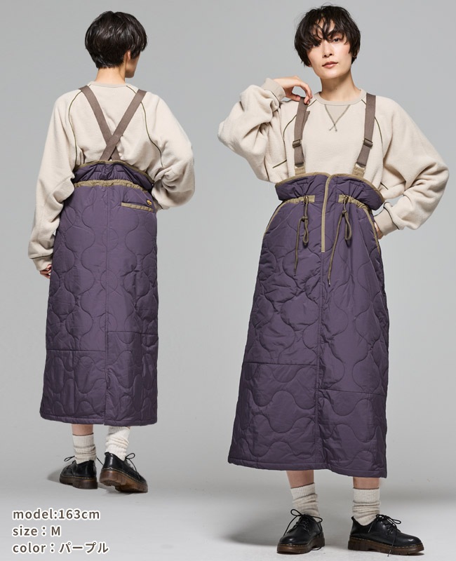 クリフメイヤー[公式] ミリタリーキルトサスペンダースカート LADYS W2515124