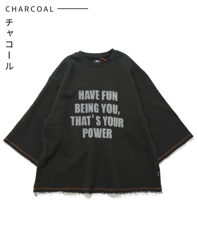 クリフメイヤー[公式] ざっくり裏毛7分袖クルー LADYS W2617814