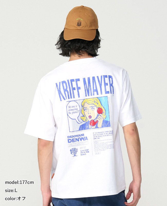 クリフメイヤー[公式] ダジャレ半袖Tシャツ(デンワニデンワ) 2556303