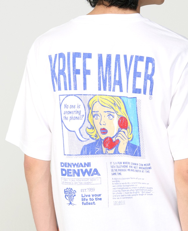 クリフメイヤー[公式] ダジャレ半袖Tシャツ(デンワニデンワ) 2556303