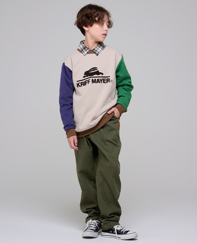 クリフメイヤー[公式] 裏起毛カラーデニムゆったりパンツ KIDS