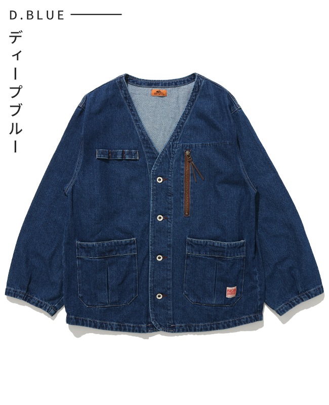 新品　クリフメイヤー　ノーカラーデニムジャケット クリフメイヤー[公式] ノーカラーデニムジャケット LADYS