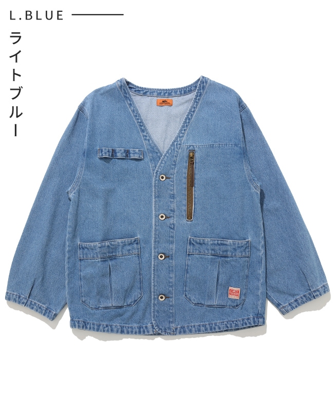 クリフメイヤー[公式] ノーカラーデニムジャケット LADYS W2514004