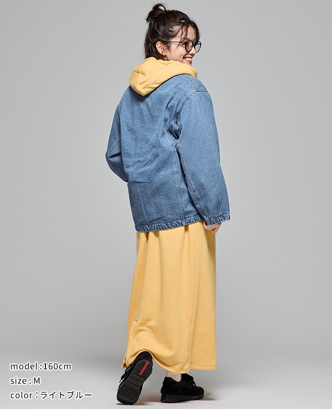 クリフメイヤー[公式] ノーカラーデニムジャケット LADYS W2514004