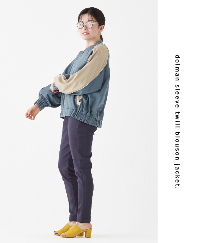 に*ん様 Blumarine ブルマリン ドルマンスリーブブルゾンニットジャケッ クリフメイヤー[公式] ドルマンスリーブツイルブルゾン LADYS W2435104