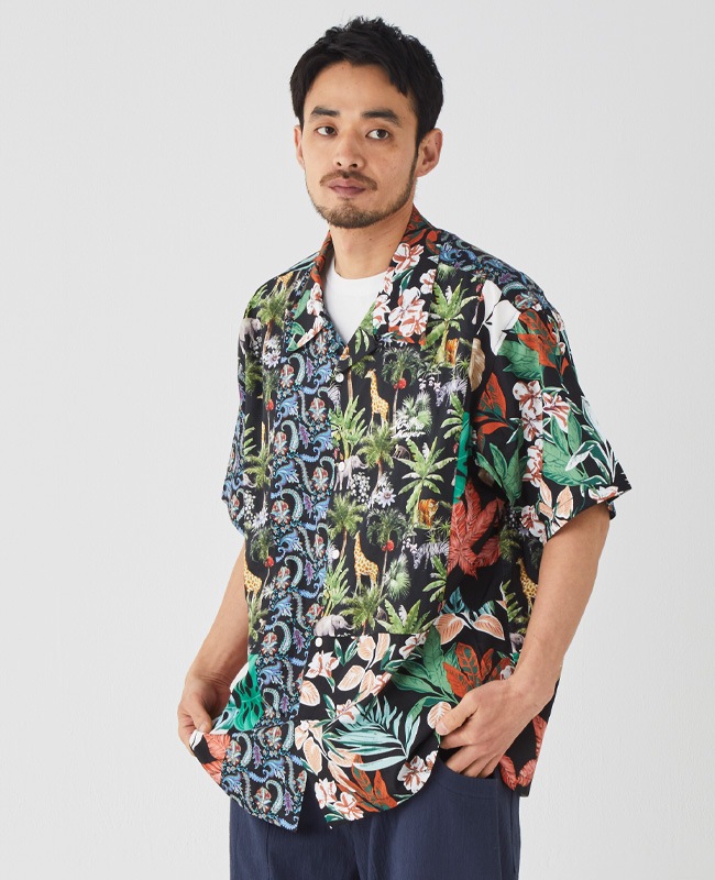 クリフメイヤー[公式] ツギハギアロハシャツ MENS 2445101