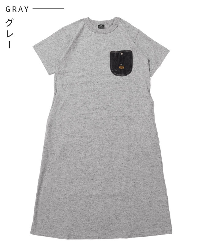 クリフメイヤー[公式] やわらかヘビー天竺デニムポケットワンピ LADYS W2545120