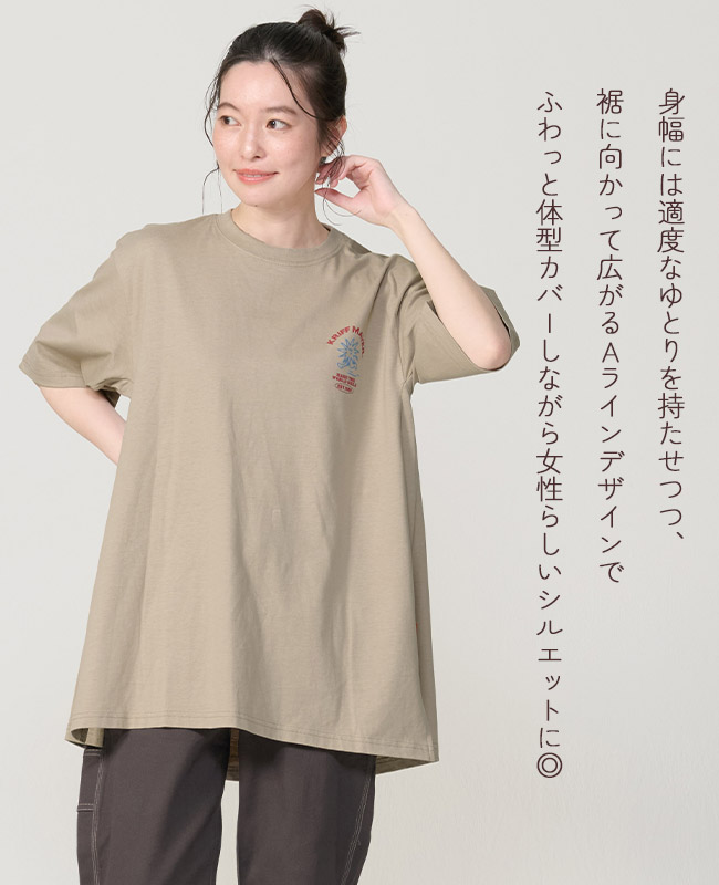 クリフメイヤー[公式] プリント半袖チュニック(ゆるキャラ) LADYS W2556306