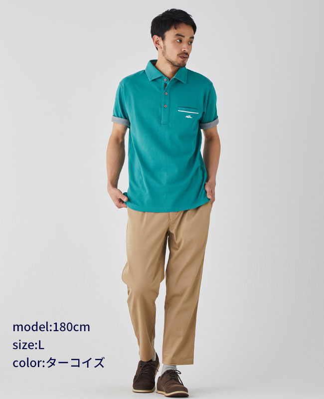 クリフメイヤー[公式]  《WEB限定》ポケットライン ワイドスプレッドカラー ツアーポロ MENS 2345131A