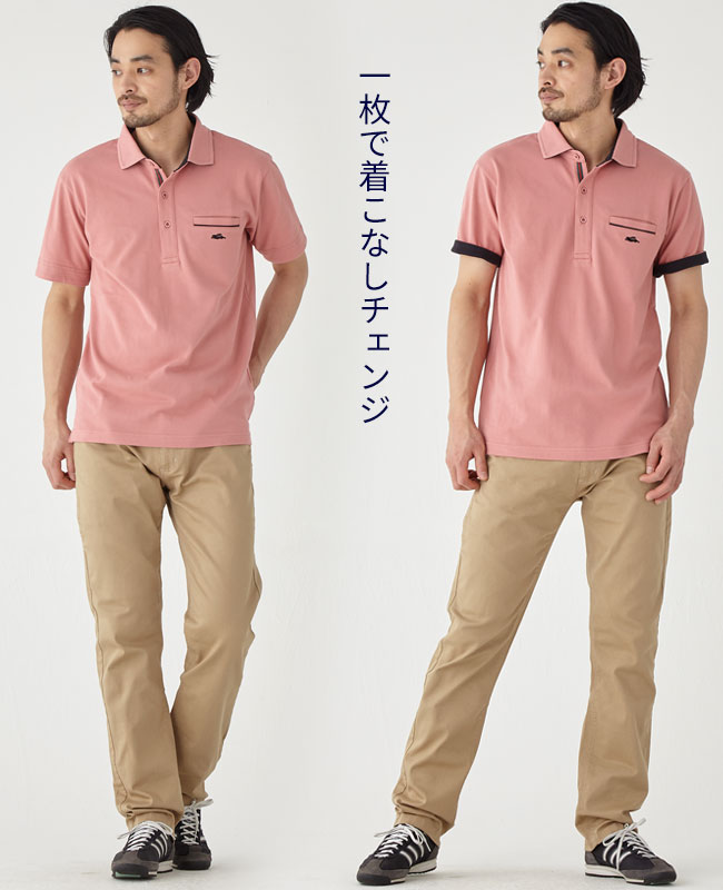 クリフメイヤー[公式]  《WEB限定》ポケットライン ワイドスプレッドカラー ツアーポロ MENS 2345131A