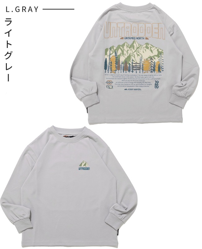 クリフメイヤー[公式] ストレッチ天竺プリントロンT(マウンテン) KIDS J2615305