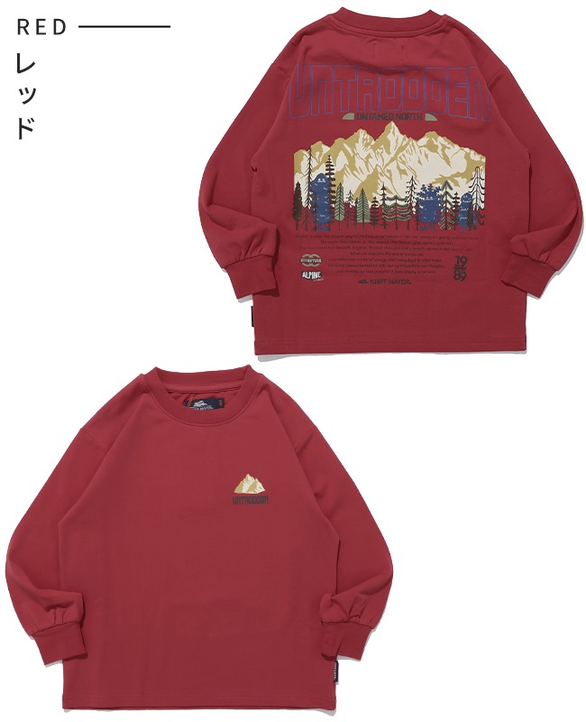 クリフメイヤー[公式] ストレッチ天竺プリントロンT(マウンテン) KIDS J2615305